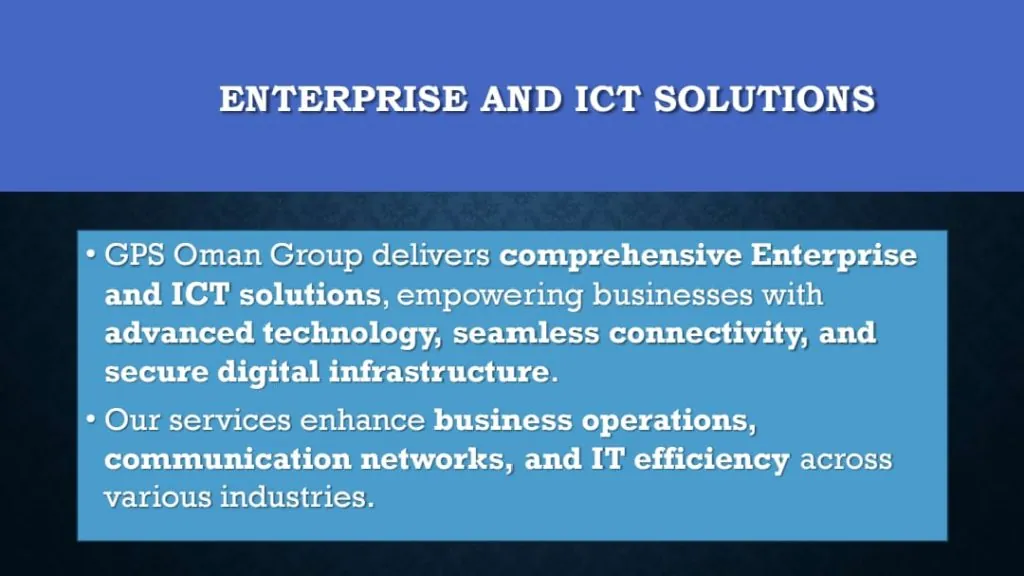 Enterprise and ICT Solutions